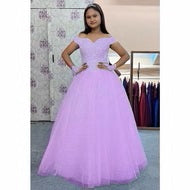G935, Lavender Off Shoulder Ball Gown, Size (XS-30 to L-38)