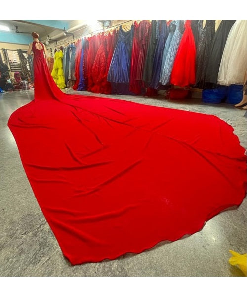 G285, Red slit cut infinity Maternity shoot trail Gown Size: All, Color: All