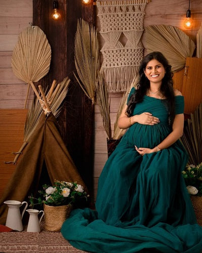 G922, Bottle Green Shoot Gown, Size: All, Color: All
