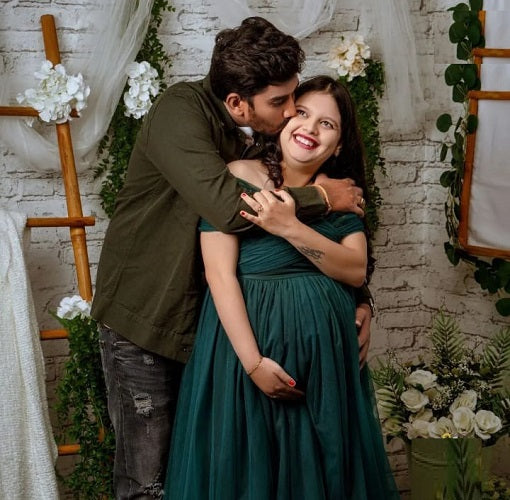 G922, Bottle Green Shoot Gown, Size: All, Color: All