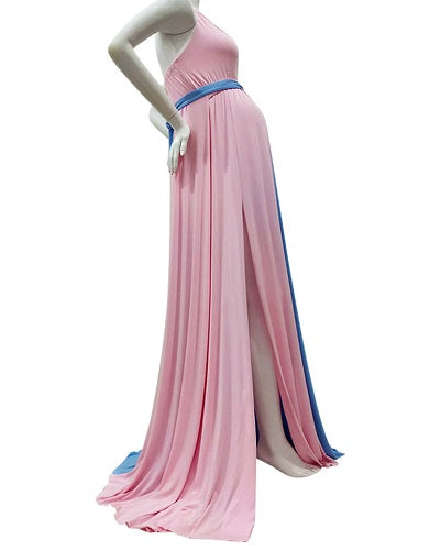 G1490, Multi Color Slit Cut Trail Gown, Size: All, Color: All