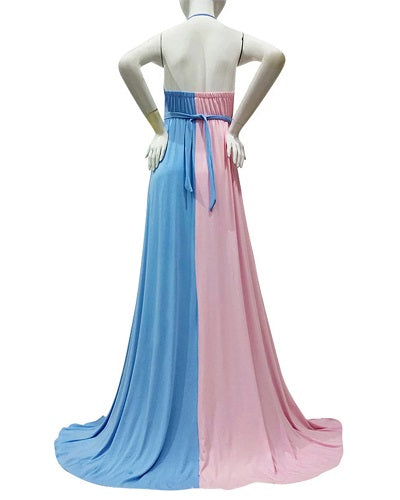 G1490, Multi Color Slit Cut Trail Gown, Size: All, Color: All