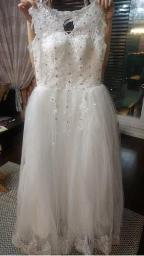 W154, White Ball Gown, Size (XS-30 to XXL-44)