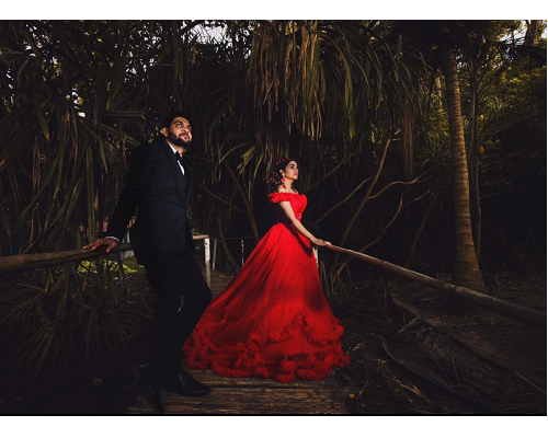 G137, Luxury Red Puffy Cloud Trail Ball Gown, Size: All, Color: All