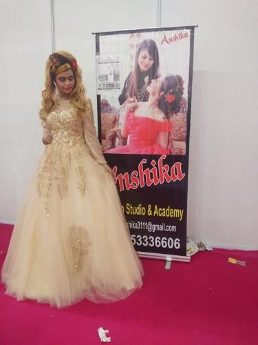 G147, Golden Ball Gown, Size (XS-30 to L-38)