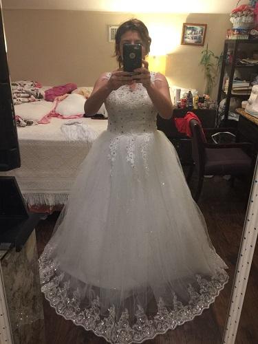 W154, White Ball Gown, Size (XS-30 to XXL-44)