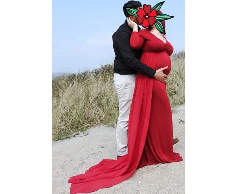 G44 ,Wine Maternity shoot Baby Shower Lycra Body Fit Gown, Size: All, Color: All