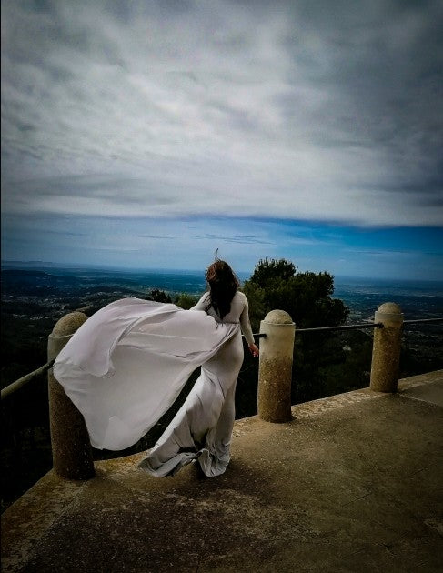 G155,Grey Maternity shoot Baby Shower Lycra Body Fit Gown, Size: All, Color: All