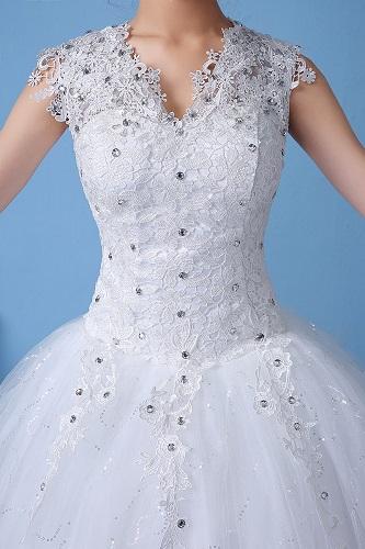 W154, White Ball Gown, Size (XS-30 to XXL-44)