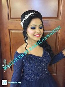 G145, Navy Blue Semi off shoulder Ball Gown, Size (XS-30 to XL-36)