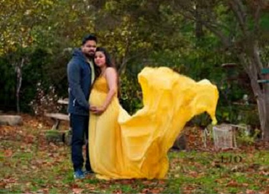 G178, Yellow Maternity Shoot Trail Baby Shower Gown, Size: All, Color: All