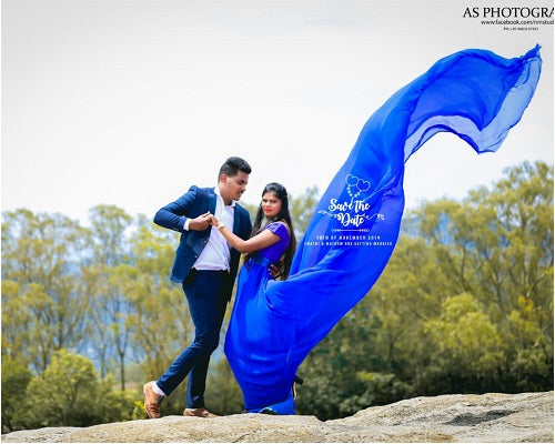 G300, Royal Blue Long Trail Prewedding Shoot Gown, Size: All, Color: All