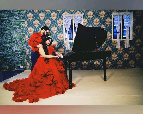 G148, Wine Puffy Maternity Shoot Baby Shower Trail Gown Size: All, Color: All