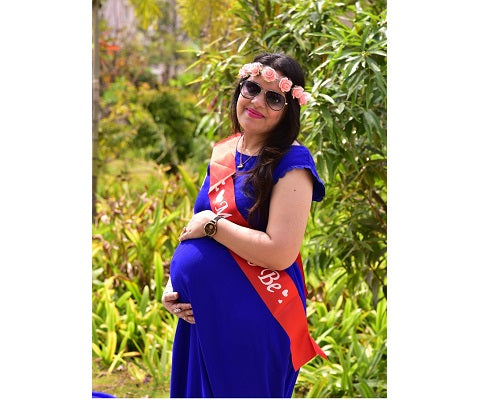 G138, Royal Blue Maternity Shoot Baby Shower Gown, Size: All, Color: All