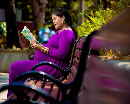 G41,Purple Maternity shoot Baby Shower Lycra Body Fit Gown, Size: All, Color: All