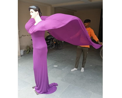 G346, Purple Maternity Shoot Baby Shower Trail Lycra Fit Gown, Size: All, Color: All