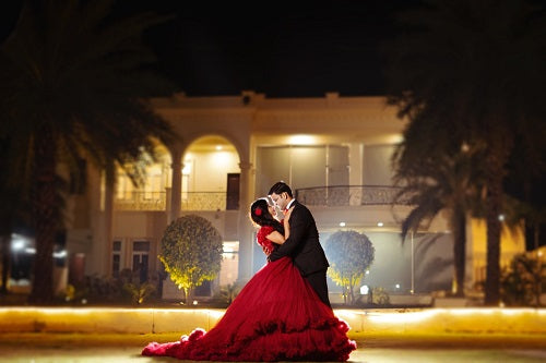 G123, Luxury Wine Puffy Cloud Trail Big Ball Gown, Size: All, Color: All