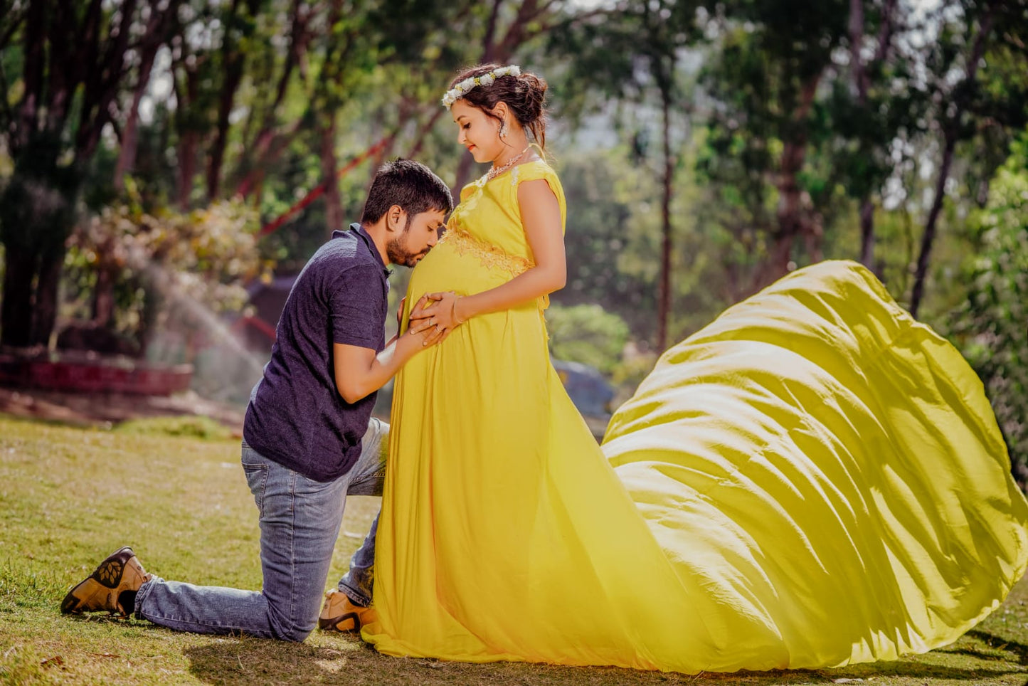 G178, Yellow Maternity Gown, Size: All, Color: All