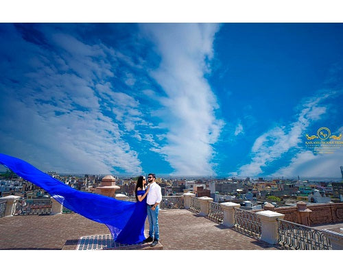 G300, Royal Blue Long Trail Prewedding Shoot Gown, Size: All, Color: All
