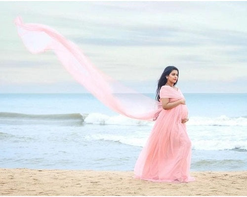 G22, Pink Maternity Shoot Gown, Size: All, Color: All