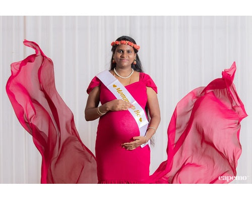 G231,Wine Red Maternity Shoot Baby Shower Trail Lycra Body Fit Gown, Size: All, Color: All