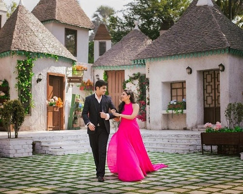 G251, Hot Pink Pre-Wedding Shoot Trail Gown, Size: All, Color: All