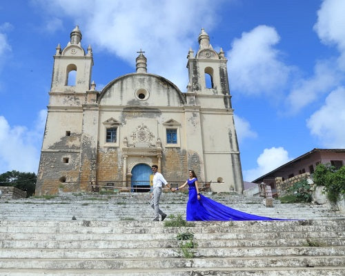 G300, Royal Blue Long Trail Prewedding Shoot Gown, Size: All, Color: All