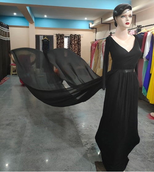 G206, Black Maternity Shoot Trail Baby Shower Gown, Size: All, Color: All