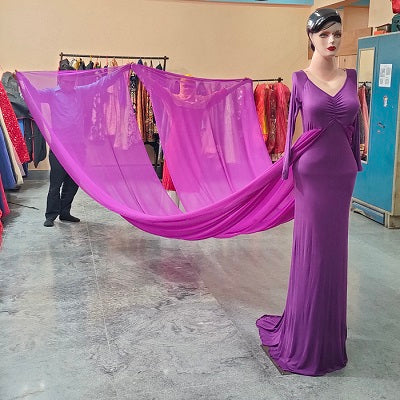 G31, Purple maternity long Trail Lycra Fit Gown, Size: All, Color: All