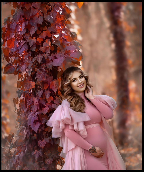 G2028, Pink Ruffled Trail Gown Size: All, Color: All