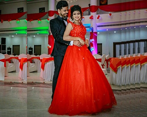 G143, Red Ball Gown, Size (XS-30 to XL-40)