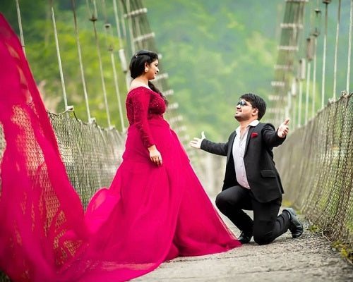 G135, Wine Semi OS Prewedding Shoot ball Gown Size: All, Color: All