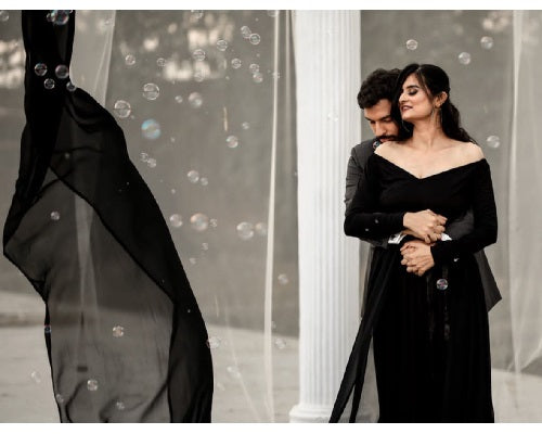 G206, Black Maternity Shoot Trail Baby Shower Gown, Size: All, Color: All