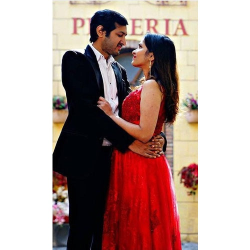 G105, Wine Shimmer Gown (Sleeves available), Size (XS-30 to XXXL-46)