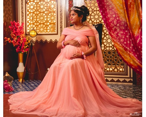 G22, Pink Maternity Shoot Gown, Size: All, Color: All