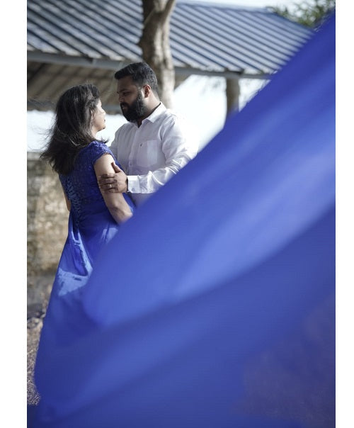 G300, Royal Blue Long Trail Maternity Shoot Baby Shower Gown, Size: All, Color: All