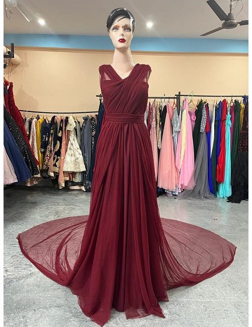 G422, Dark Wine Maternity Shoot Gown, Size: All, Color: All