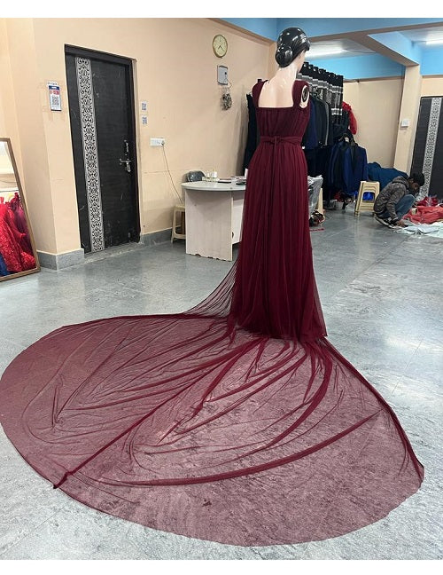 G422, Dark Wine Maternity Shoot Gown, Size: All, Color: All