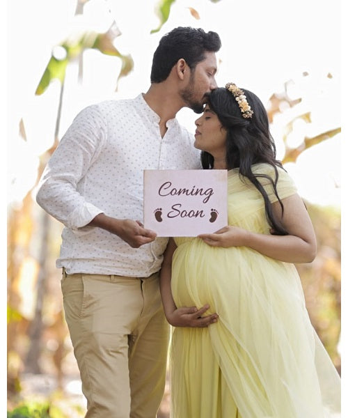 G55, Tea Green Ruffled Maternity Shoot Gown, Size: All, Color: All