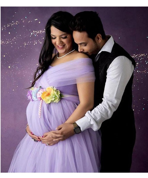 G522, Lavender Maternity Shoot Gown, Size: All, Color: All