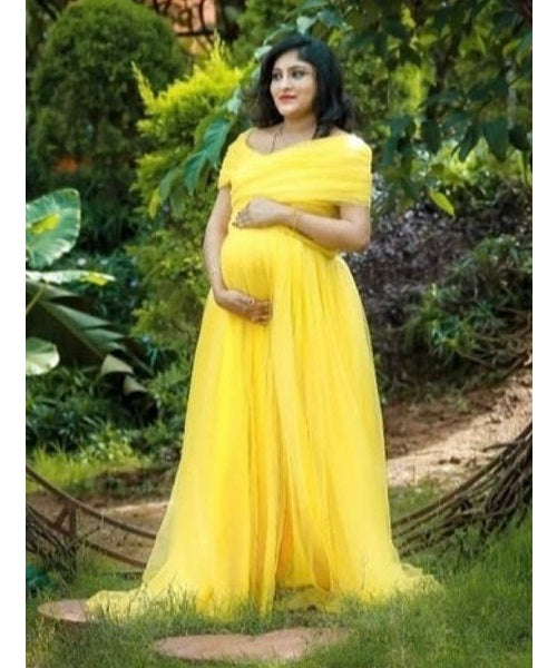 G622 , Yellow Maternity Shoot Gown, Size: All, Color: All