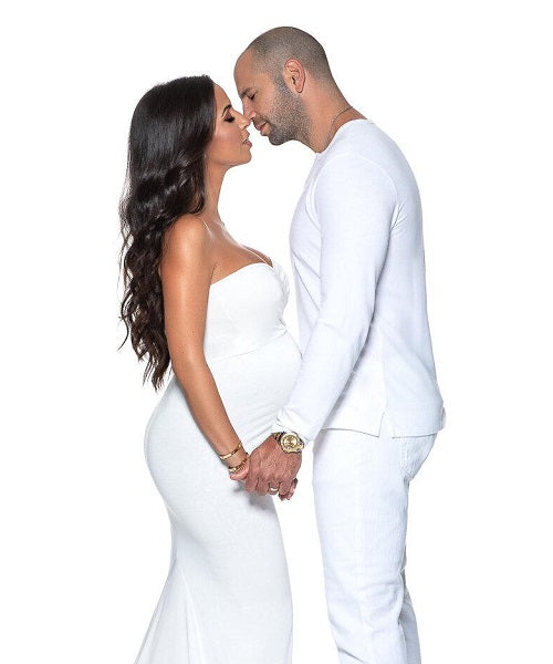 W506, White Maternity Shoot Trail Baby Shower Gown, Size: All, Color: All
