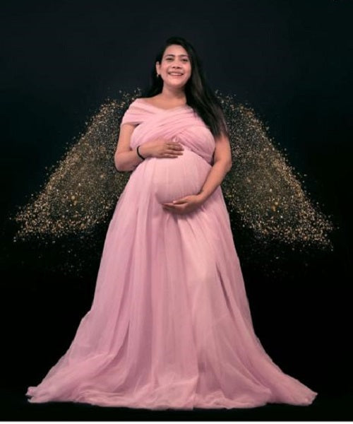 G22, Pink Maternity Shoot Gown, Size: All, Color: All