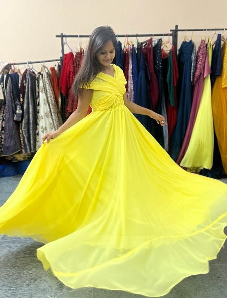 G622 , Yellow Maternity Shoot Gown, Size: All, Color: All