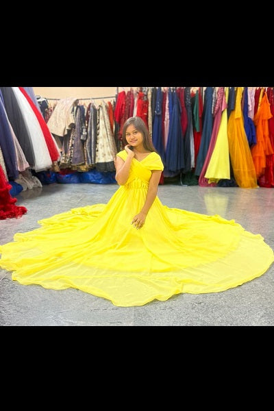 G622 , Yellow Maternity Shoot Gown, Size: All, Color: All