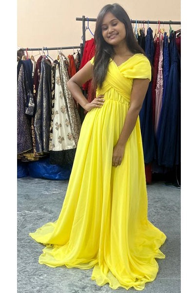 G622 , Yellow Maternity Shoot Gown, Size: All, Color: All