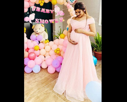 G22, Pink Maternity Shoot Gown, Size: All, Color: All