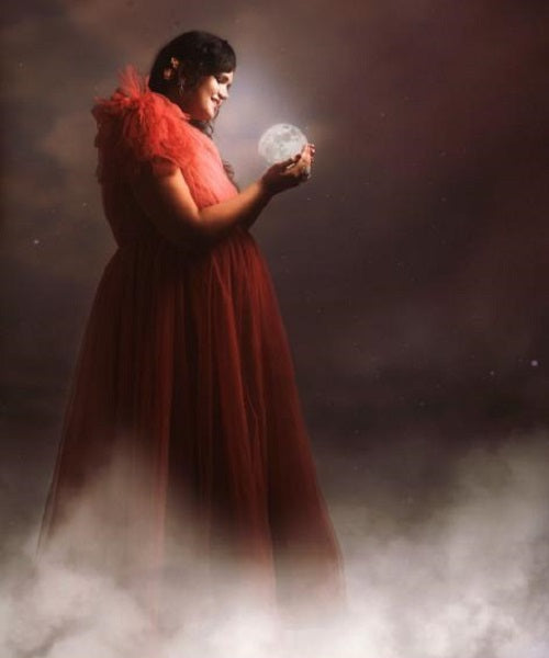 G419, Watermelon  Maternity One Shoulder Gown, Size: All, Color: All