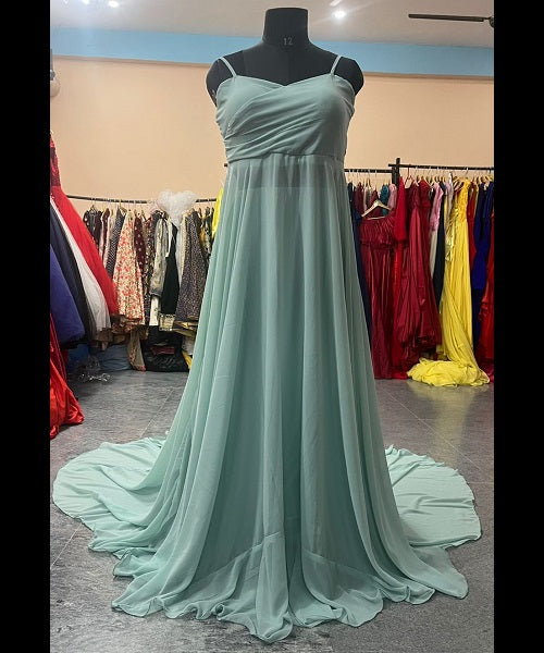 G625, Light Green Maternity Shoot Trail Gown, Size: All, Color: All