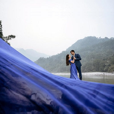 G300, Royal Blue Long Trail Prewedding Shoot Gown, Size: All, Color: All